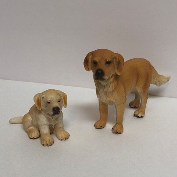 Schleich Retired Vintage Golden  Retriever Mom and puppy - Picture 1 of 5